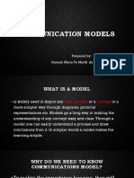 Communication Models: Prepared By: Hannah Marie Fe Marfil de La Cruz, LPT