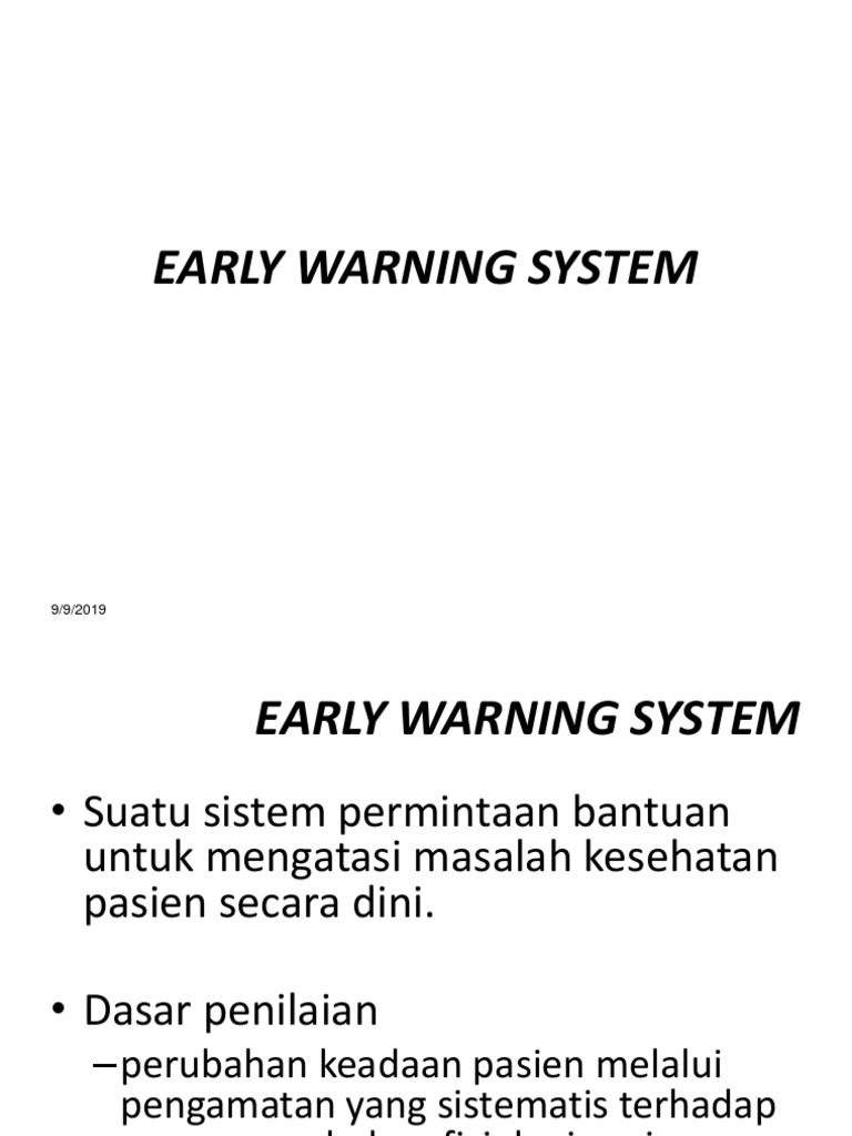 Early Warning System PDF