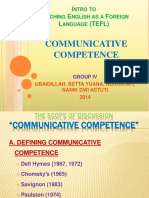 Communicative Competence: I T E F L (TEFL)
