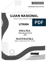 Bocoran Soal UN Matematika SMA IPS 2019