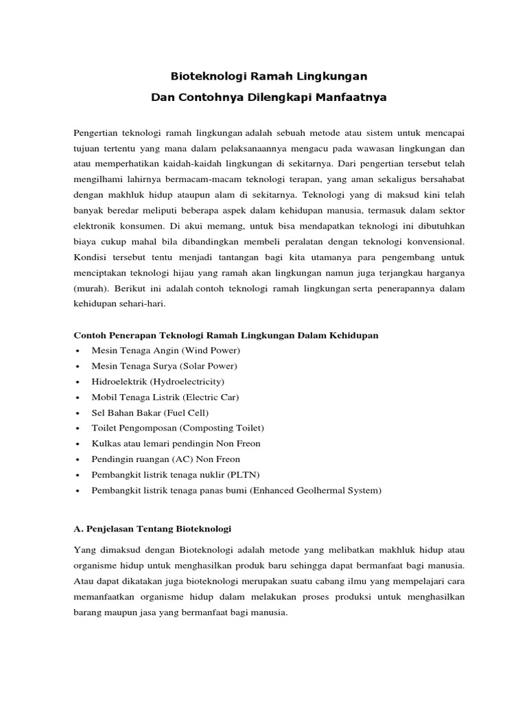 Bioteknologi Ramah Lingkungan Pdf