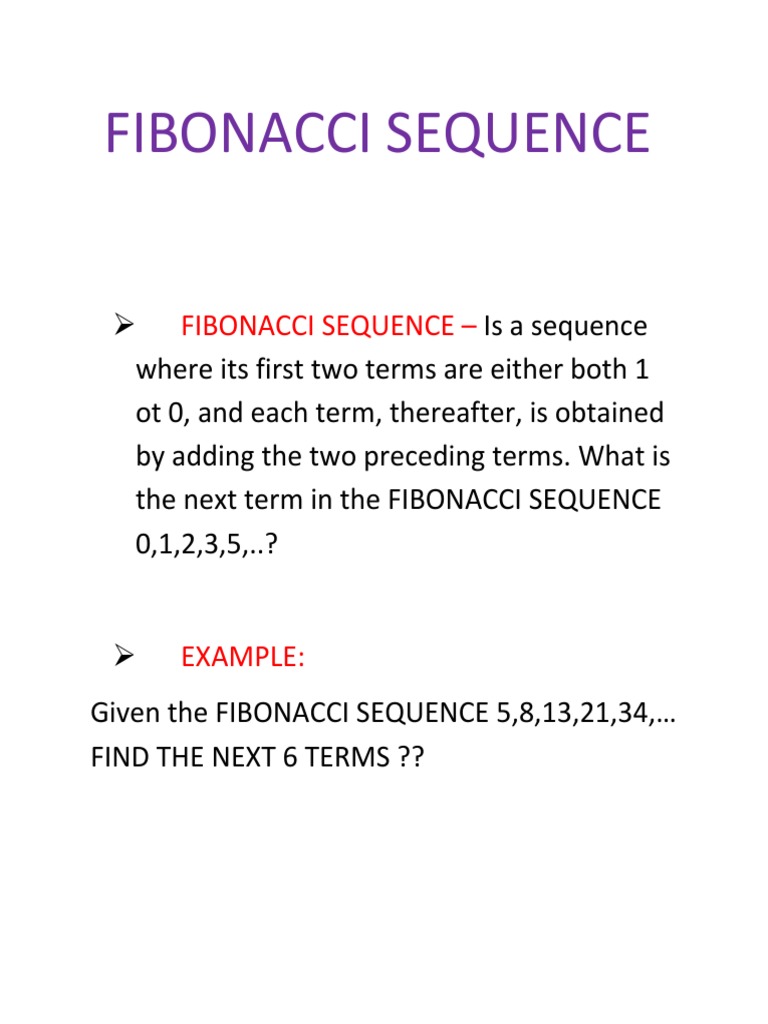 Fibonacci Sequence | PDF
