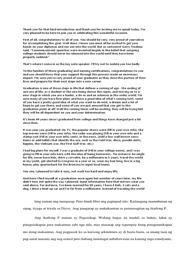 Guest Speaker Speech Pdf