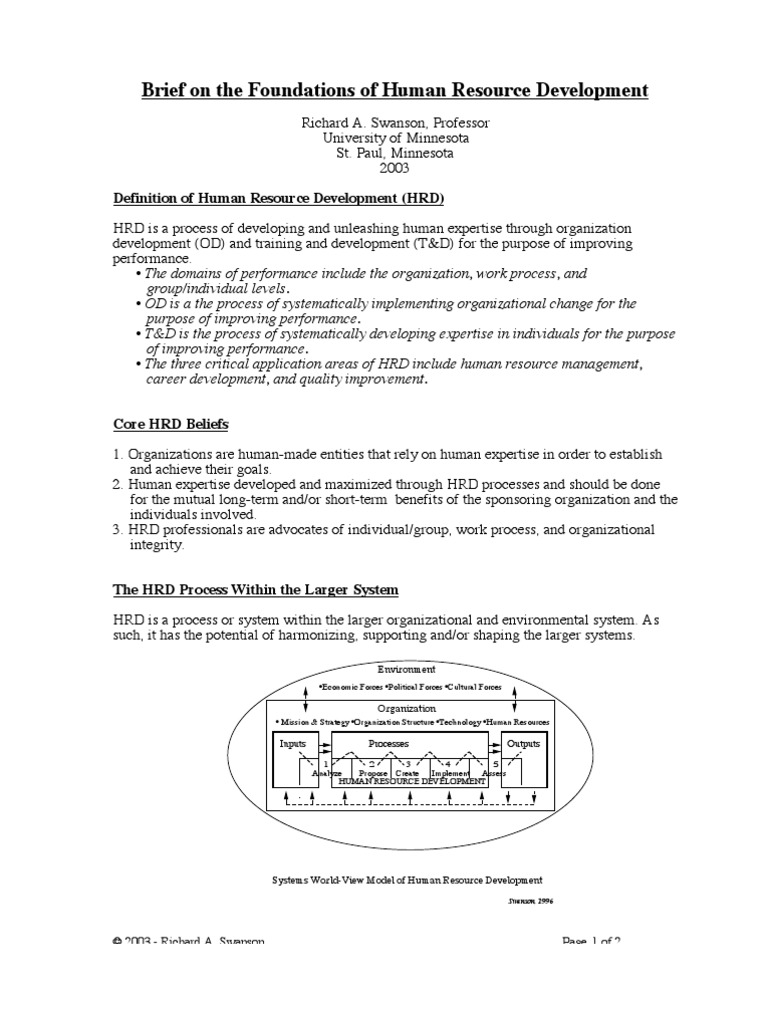 HRD FoundationBrief | PDF