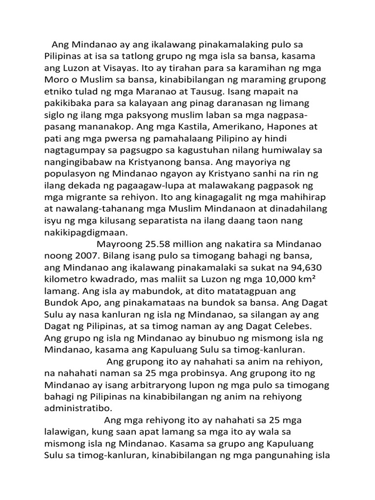 Mindanao PDF