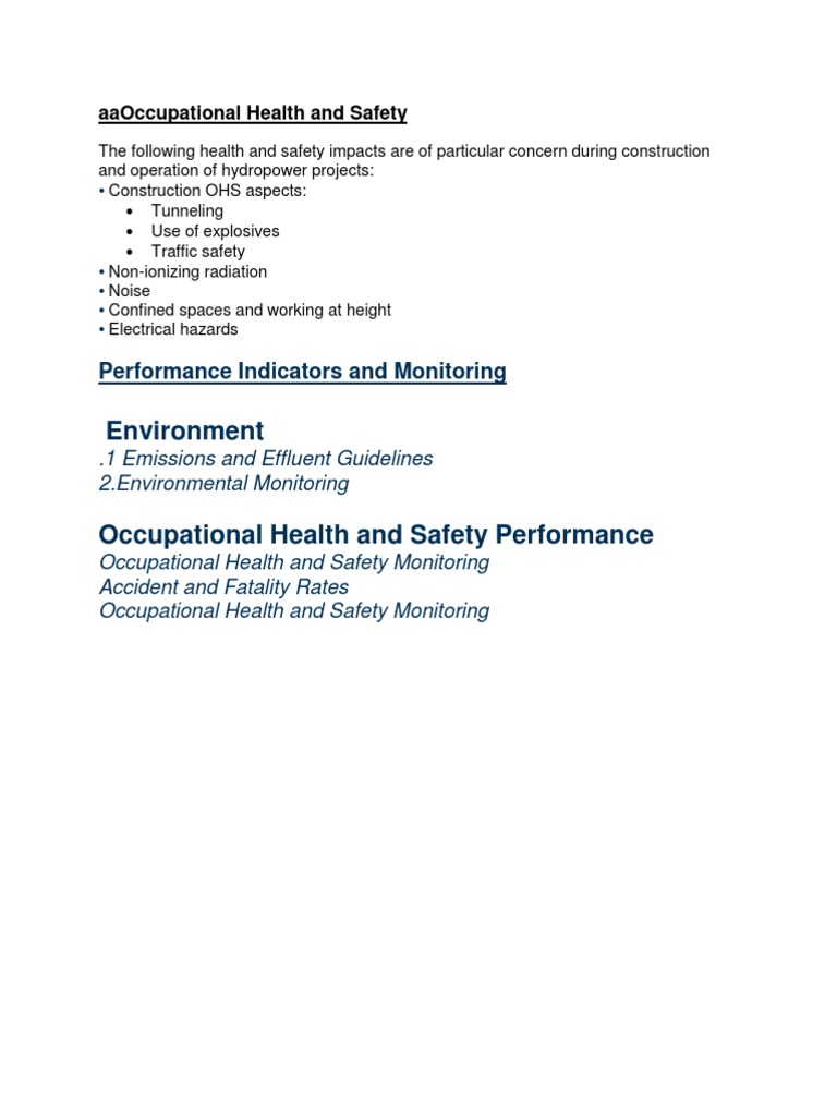 Safety Draft PDF Occupational Safety And Health Labor Relations