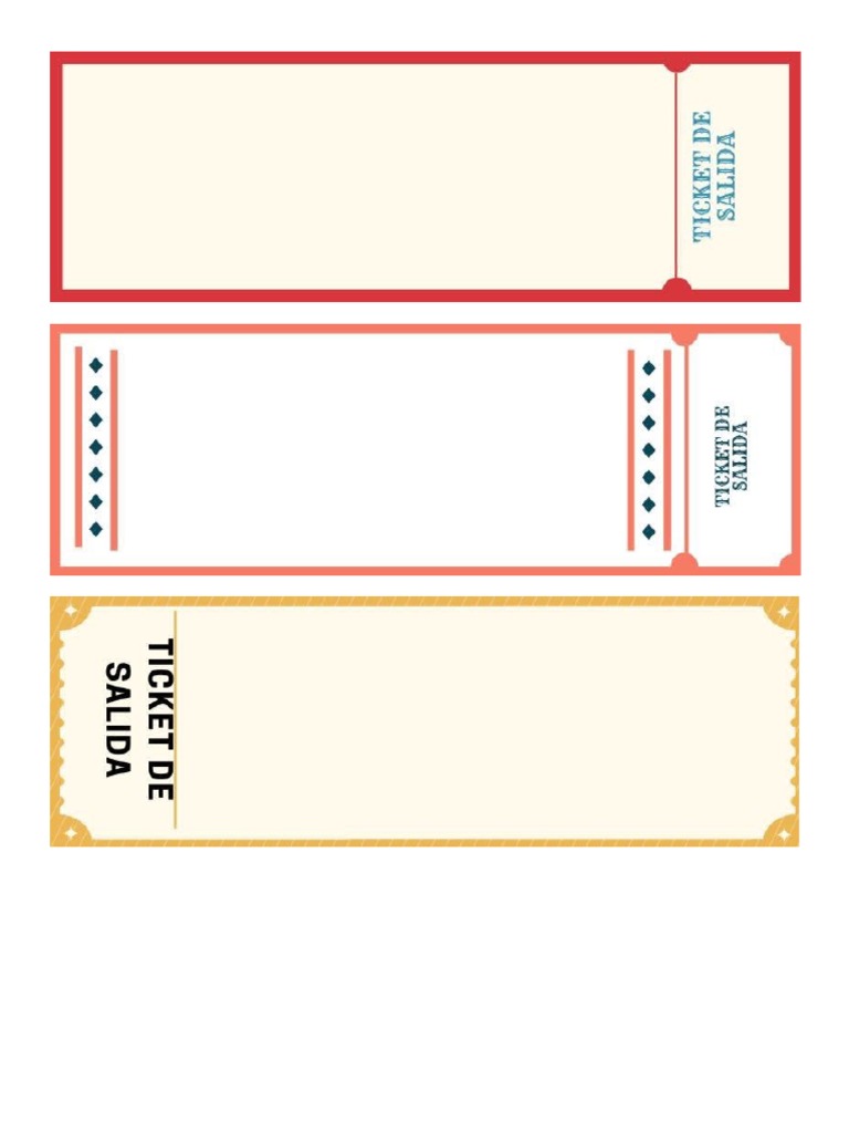 Ticket de Salida Formatos