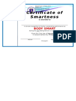 Smart student award certificate