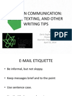 Written Communication: E-Mail, Texting, and Other Writing Tips