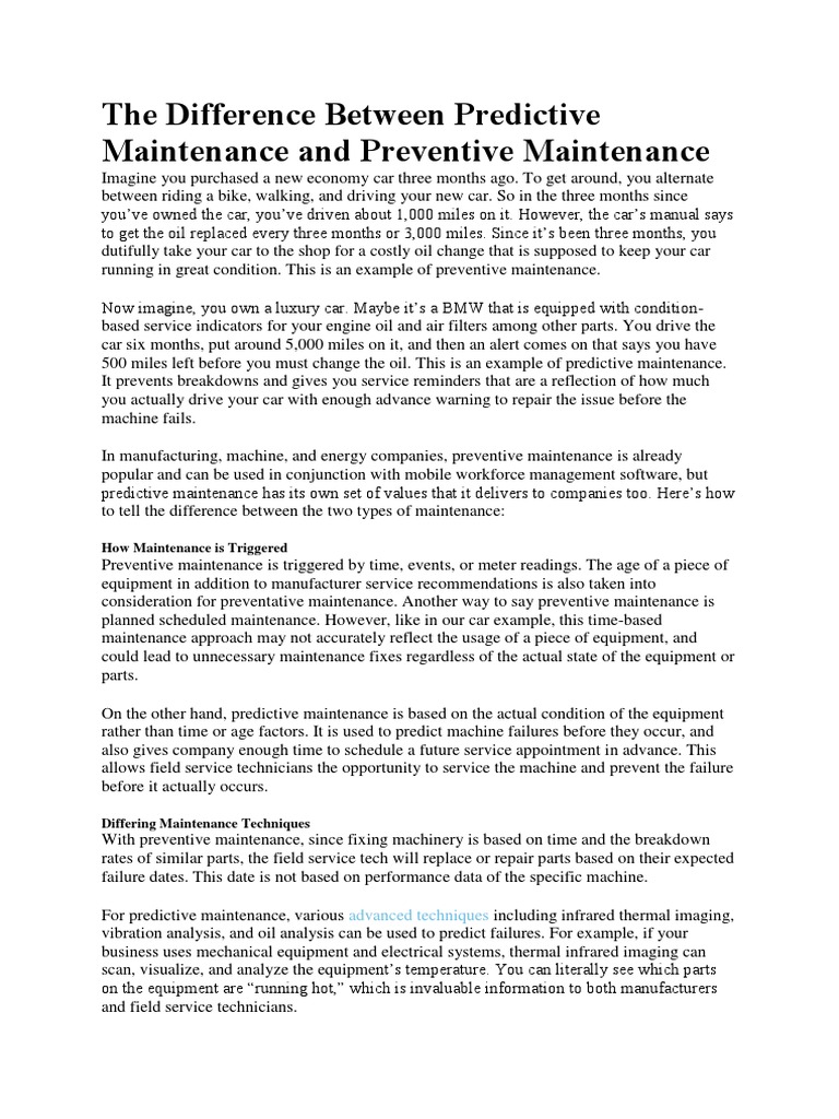 Preventive And Predictive Maintenance Pdf – EAXGRA