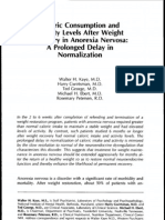 Caloric Consumption and Activity Levels After Weight Recovery in Anorexia Nervosa: A Prolonged Delay in Normalization