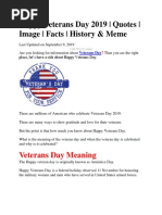 Happy Veterans Day 2019