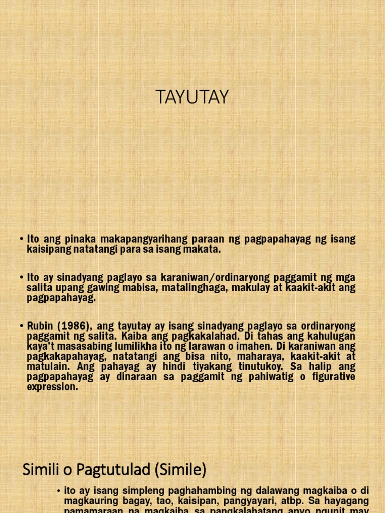 Tayutay | PDF