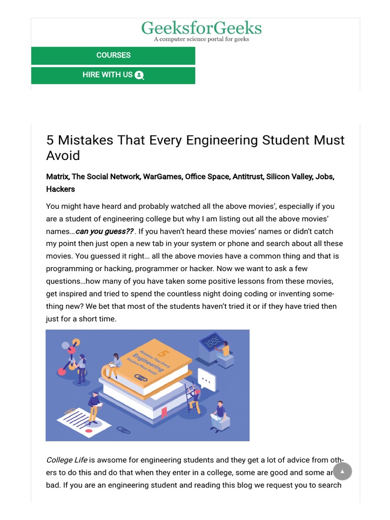 5 Mistakes Engineering Students Make | PDF | Search Engine Optimization ...