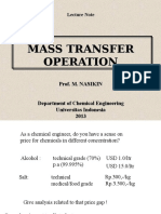 Mass Transfer Operation