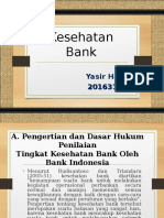 Kesehatan Bank - Manajemen Perbankan