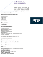 Síndrome Respiratorio, Tos, Expectoración, Disnea, Cianosis