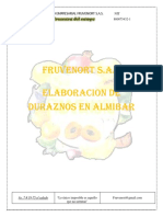 Informe Duraznos en Almibar