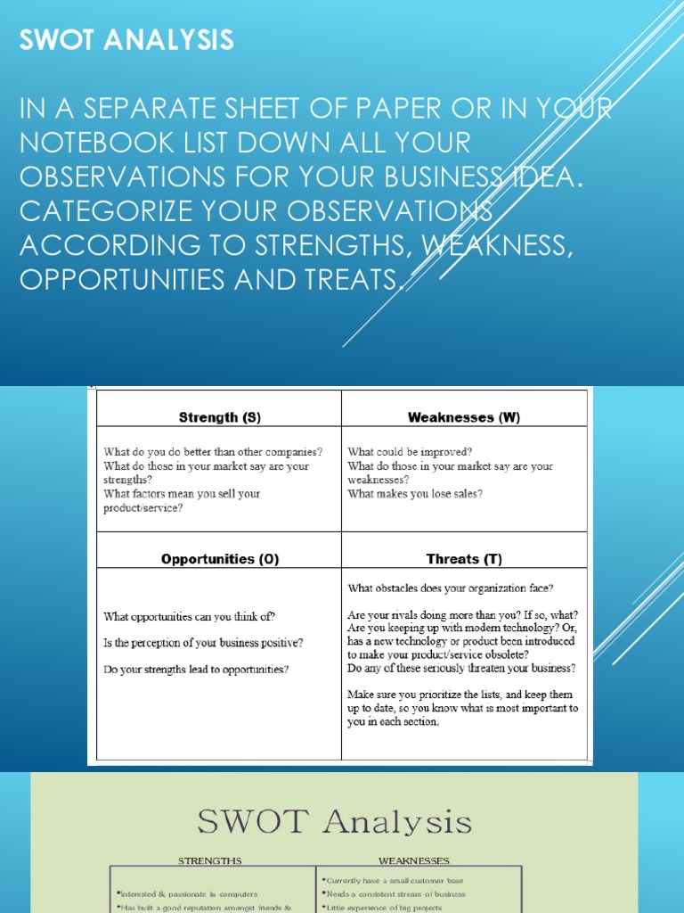 Swot Analysis | PDF