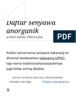 Daftar Senyawa Anorganik - Wikipedia Bahasa Indonesia, Ensiklopedia Bebas
