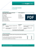 Learnenglish Select Pre-Intermediate: 3.2 Preparing For A Job Interview