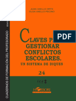 CFP 24. Claves para Gestionar Conflictos Escolares. Un Sistema de Diques PDF