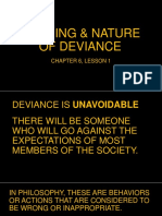 Nature & Meaning of Deviance