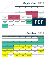 September-November 2019 Medical Student Rotation Calendar