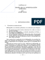 La Bibliografia en La Investigacion Literaria