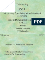 Tolerancing: Interpreting, Specifying, Manufacturing & Measuring Various Dimensional Tolerances