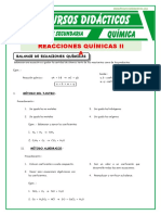 Balance de Ecuaciones Quimicas para Tercero de Secundaria