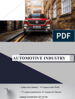 Indian Automotive Industry Overview and MG Motors Performance