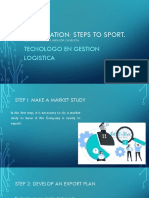 Presentation: Steps To Sport.: Tecnologo en Gestion Logistica