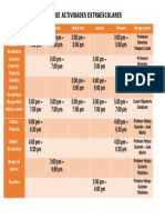 Horarios de Actividades Extraescolares