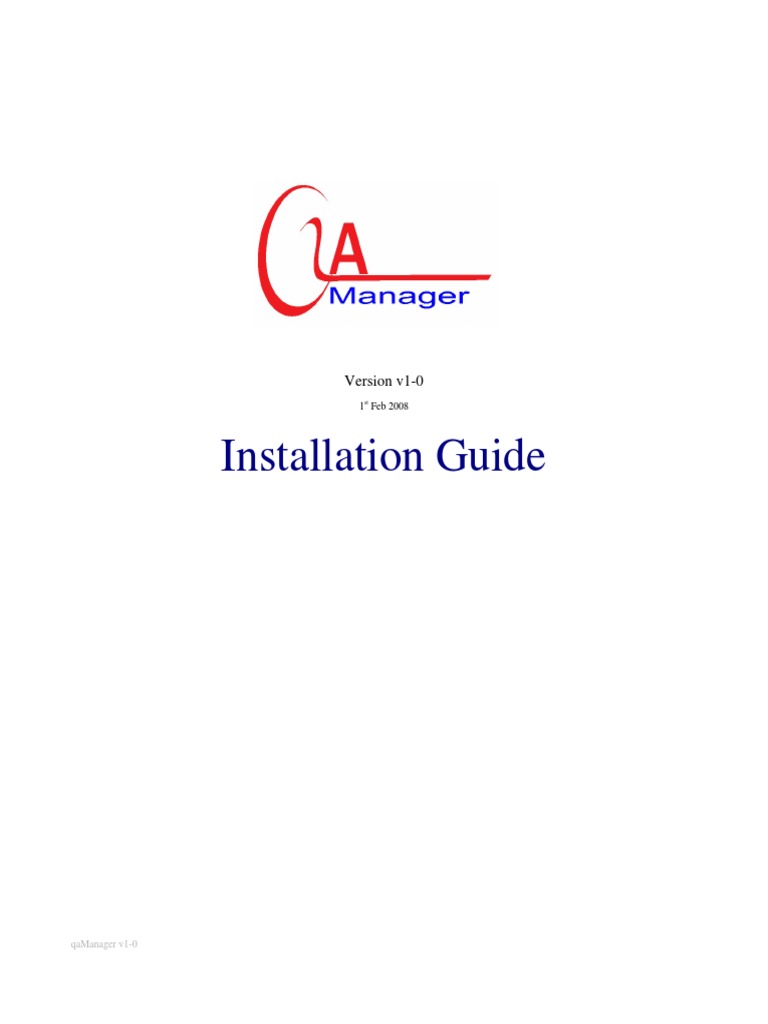 qaManager v1.0 Installation Guide | PDF | Software Testing | Databases