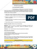 Evidencia Cartilla Implementar Las Normas de Comportamiento Ciudadano