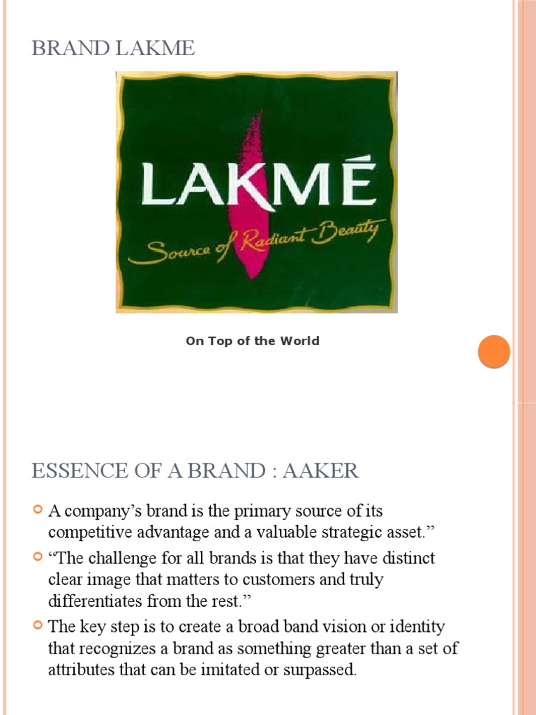 Brand Lakme Ppt scribd