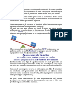 El Apalancamiento Operativo Consiste en La Sustitución de Costes Variables Por Costes Fijos