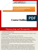 Course Outline: Pharmacology and Therapeuticsi General-I (Theory)
