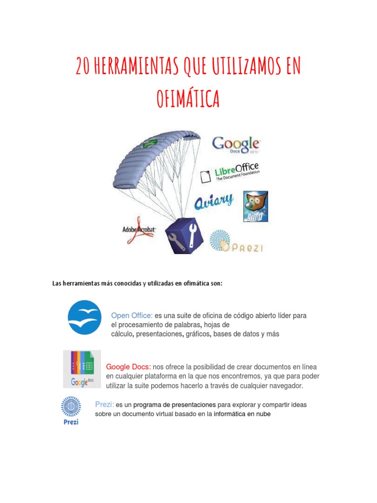 20 Herramientas Esenciales de Ofimática | PDF | Microsoft Office ...