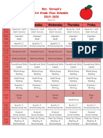 19-20 Class Schedule