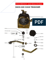 Transmission and Chain Tensioner: RS48-11C ROLL N' SPIKE GOLF GREENS ROLLER - Operation, Maintenance & Parts Manual