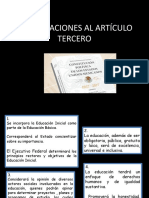 Modificaciones Al Artículo Tercero