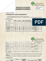 Reporte de Situación Del Comando de Incidente