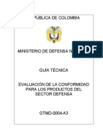 Evaluación de La Conformidad para Los Productos Del Sector Defensa Gtmd-0004-A3