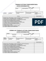 Rúbrica de Trabajo Lectura Complementaria