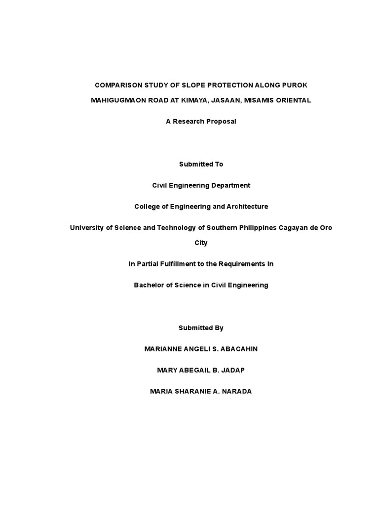 Slope Protection Design Study in Jasaan | PDF | Soil | Erosion