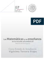 Las Matemáticas y Su Enseñanza en La Escuela Secundaria 3 - Material Del Participante PDF