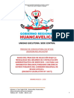 Proceso de Convocatoria Cas #010-2019 Sede Centra Gobierno Regional de Huancavelica.