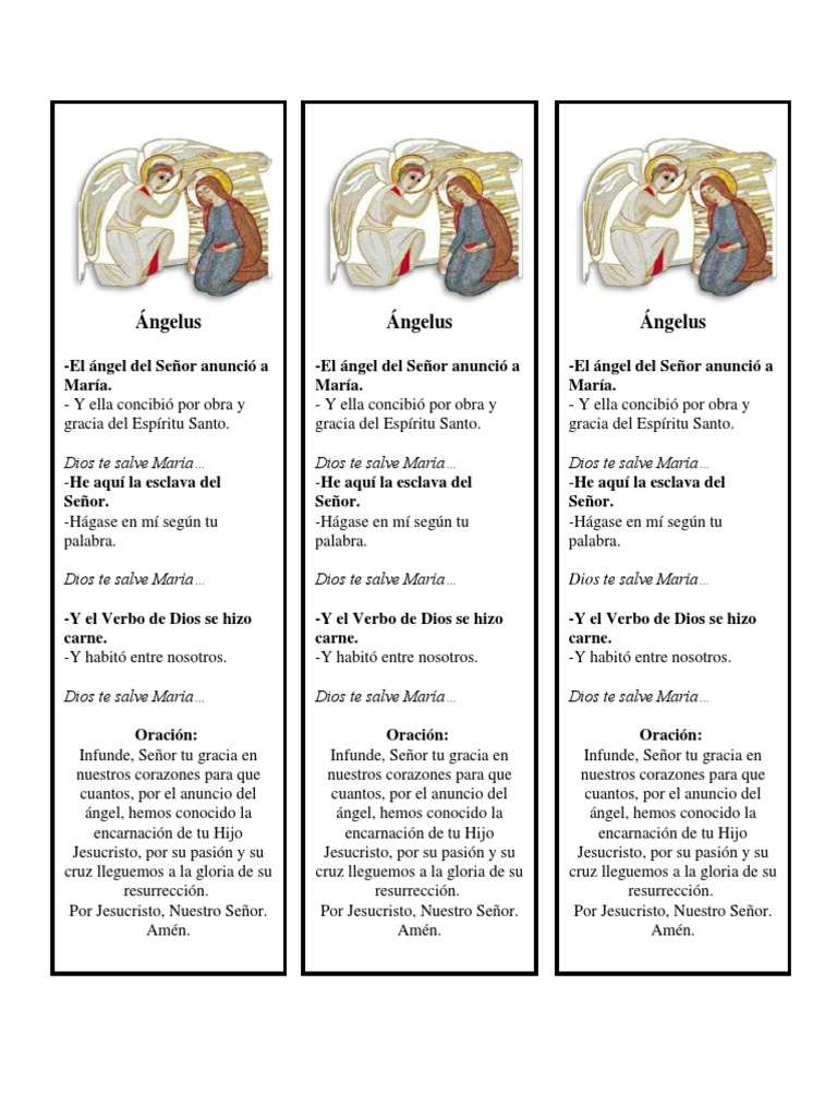 Oraciones Del Angelus | PDF
